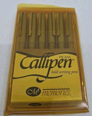 Sakura Pigma Callipen Bold Writing Pens Markers 6 Colors Creative Memories READ