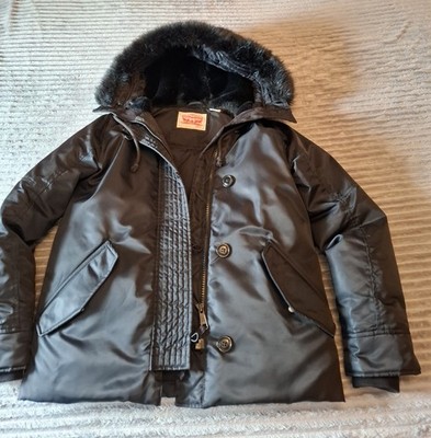 Levi Strauss & Co LEVI's Daunen Jacke mit Kapu Winter Schwarz Gr. S ~ wie Neu