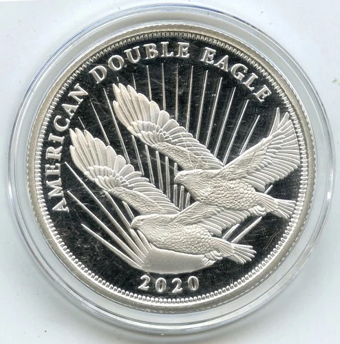 2020 American Double Eagle $2 Coin Cook Islands 999 Silver 1/2 oz Troy - L994