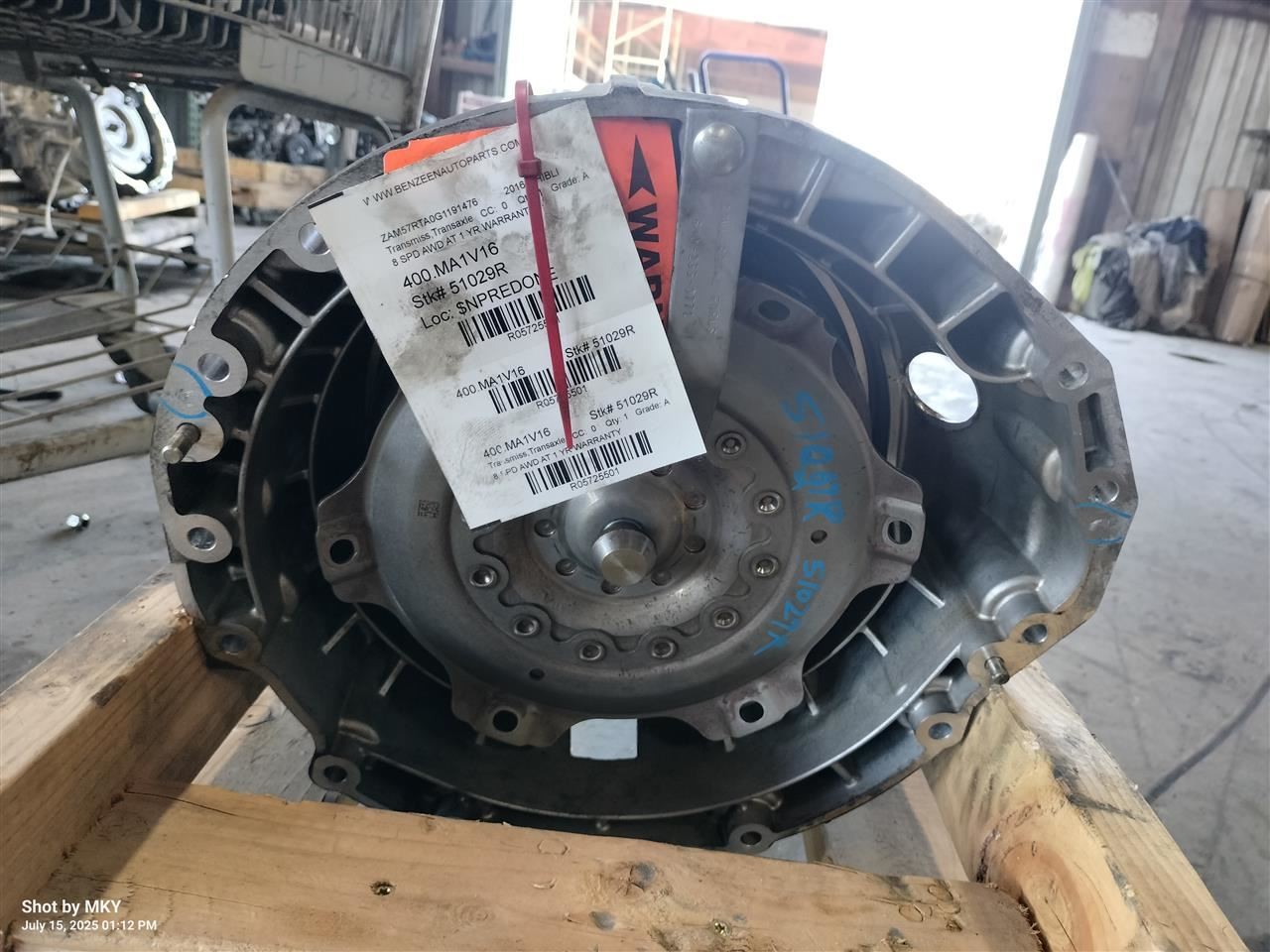 TRANSMISSION OEM 2016 MASERATI GHIBLI 1YR WRNTY