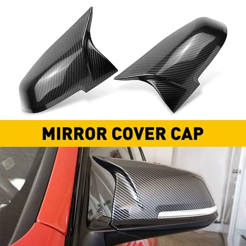 Left and Side Right Wing Mirror Cover Cap Fits For 2012-2016 BMW Carbon fiber