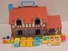 Fisher Price Little People Play Family House 952 Brown Tudor Vintage 1969 1980.