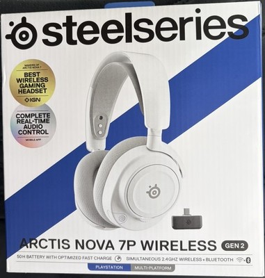 SteelSeries Arctis Nova 7P Wireless Gen 2 Headset-White-BRAND NEW/FACTORY SEALED