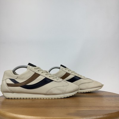 Womens Vince Oasis Runner Ivory Leather Comfort Casual Sneakers Size 9.5 M GUC