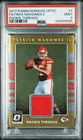2017 PANINI DONRUSS OPTIC RC THREADS #7 PATRICK MAHOMES II PSA 9