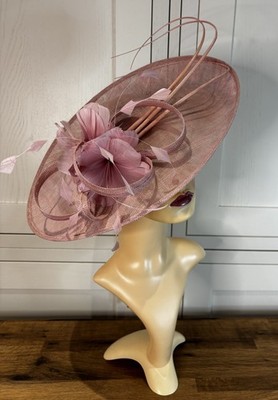 Ronald Joyce Pink Sinamay Hochzeit Mutter Braut Gast Rennen Party Hatinator