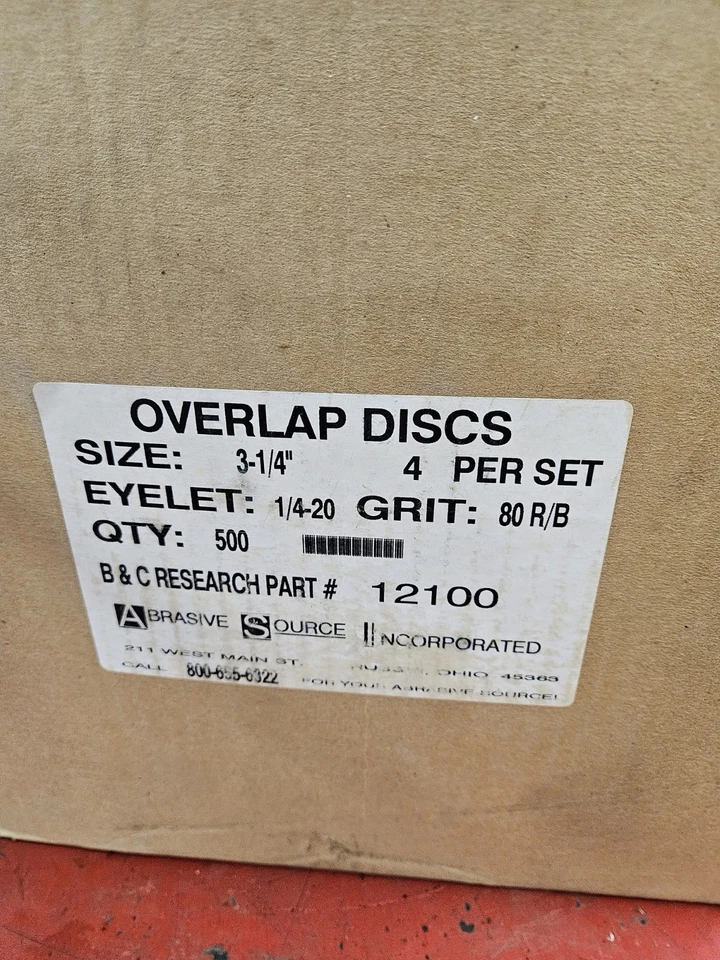 Overlap Discs 3 1/4" Diameter 80 Grit 4 Layer Slotted 3-1/4" (12-PACK) Abrasive  - Image 2 of 4