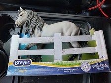 Breyer Horse Paddock Pals Truffle Grey Equine In Stable Fence Box