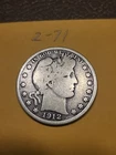1912  Barber Half Dollar VG  Lot2-71