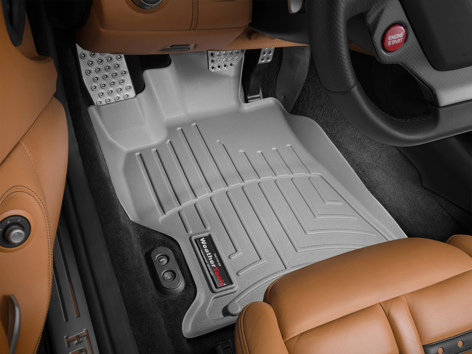 WeatherTech FloorLiner for 2010-2014 Ferrari California - 1st Row, Grey