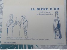 BUVARD ANCIEN BIERE BRASSERIE BIERE D'OR