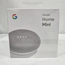 New Google Home Mini Smart Speaker w Google Assistant -Chalk (GA00210-US) SEALED