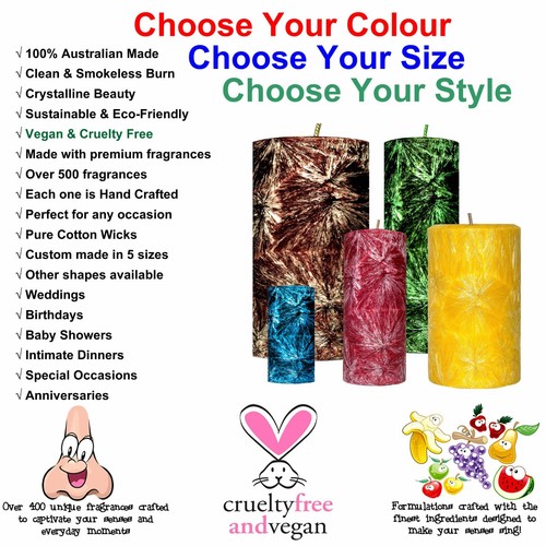 Coconut Pineapple Scented Pillar Candle Choose Colour/Size Hand Crafted - Picture 2 of 26