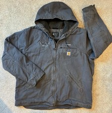 Carhartt 104392-GVL Relaxed Fit Sherpa Lined Hooded Workwear Jacket XL Sewn