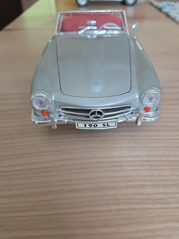 Welly 1955 Silver Mercedes Benz 190sl Convertible - Image 2 of 4