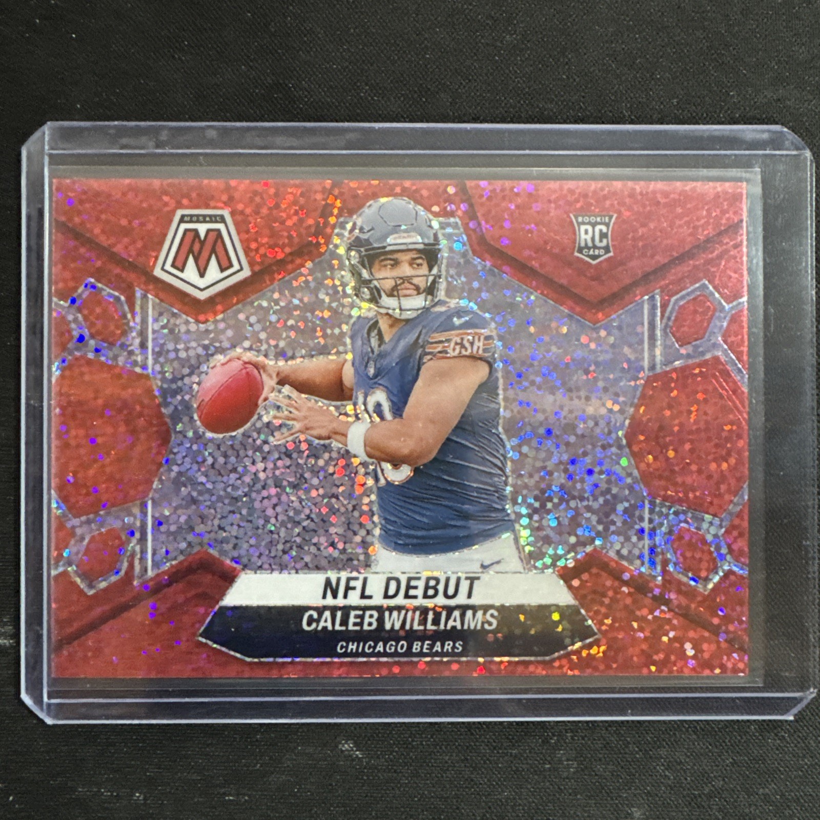 2024 Panini Mosaic - NFL Debut Caleb Williams #289 Red Sparkle Prizm (RC)