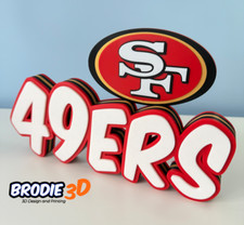 Custom 49ers Name Sign – 3D Printed San Francisco NFL Fan Gift Decor