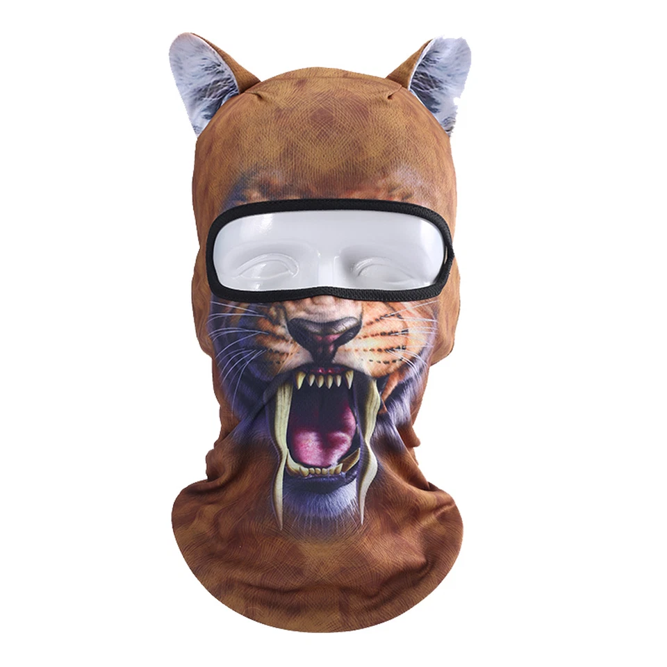 Breathable 3D Animal Printing Balaclava Cycling Hat Cat Halloween Full Face Mask - Image 4 of 4
