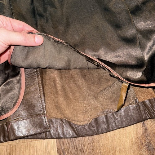 Vintage Reed Leather Jacket Trench Coat 60s 70s Disco Fight Club Mens 42 Long - Picture 20 of 21