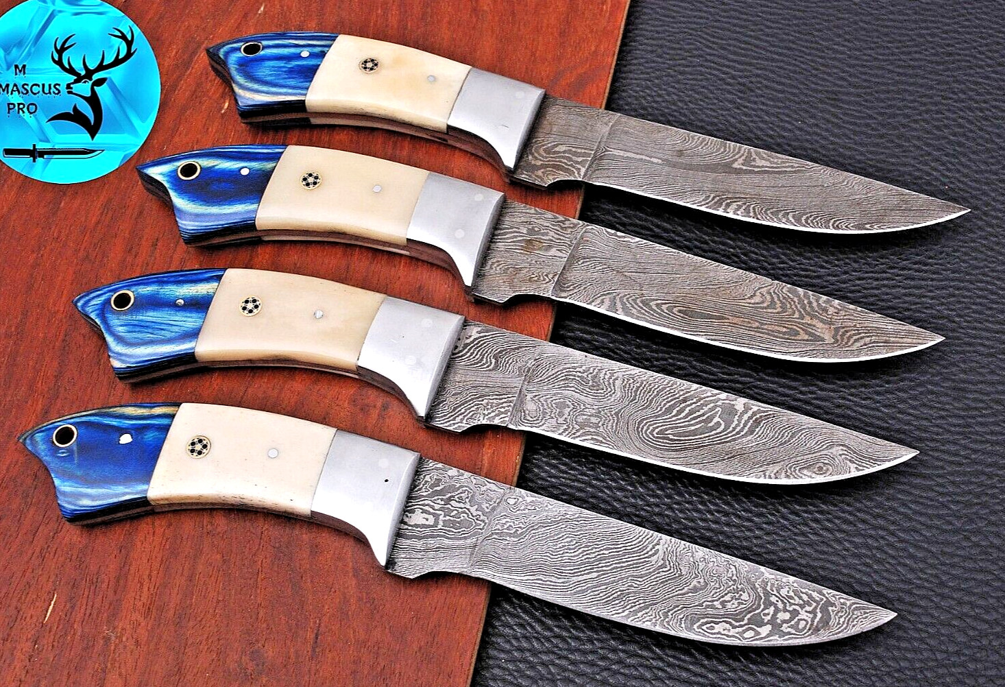CUSTOM MADE HAND  FORGED DAMASCUS STEEL STEAK CHEF KNIFE SET KITCHEN KNIVES 1398
