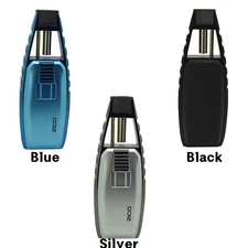 Zico Butane Stainless Steel Torch Flame Refillable Lighter (Black, Blue, Silver)