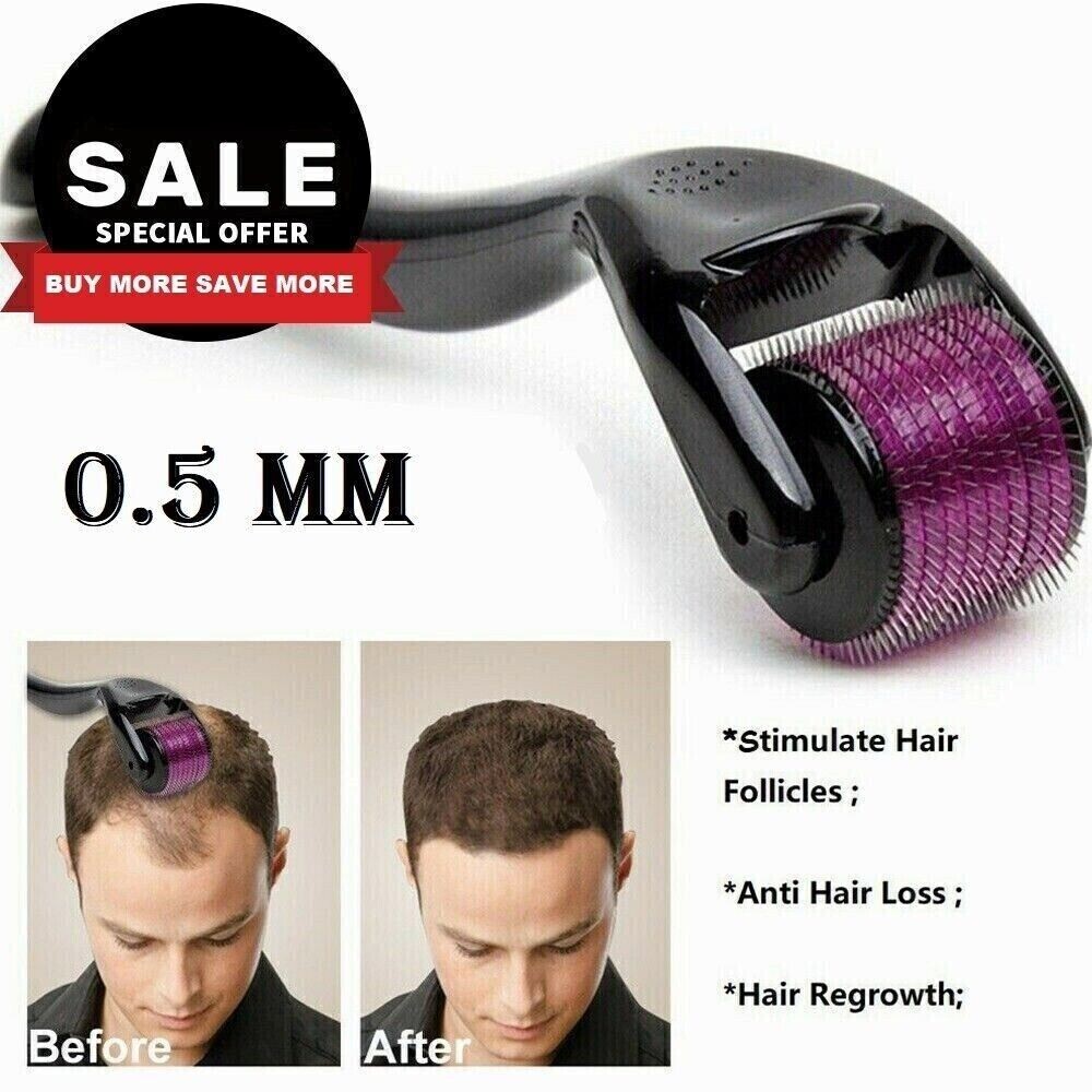Beard Roller 0,5 Mm – Derma Roller Für Bartwachstum & Hautpflege, Gegen Aknenarben & Falten