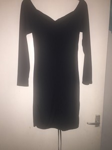 charcoal grey ribbed long sleeve bardot ruched bodycon dress