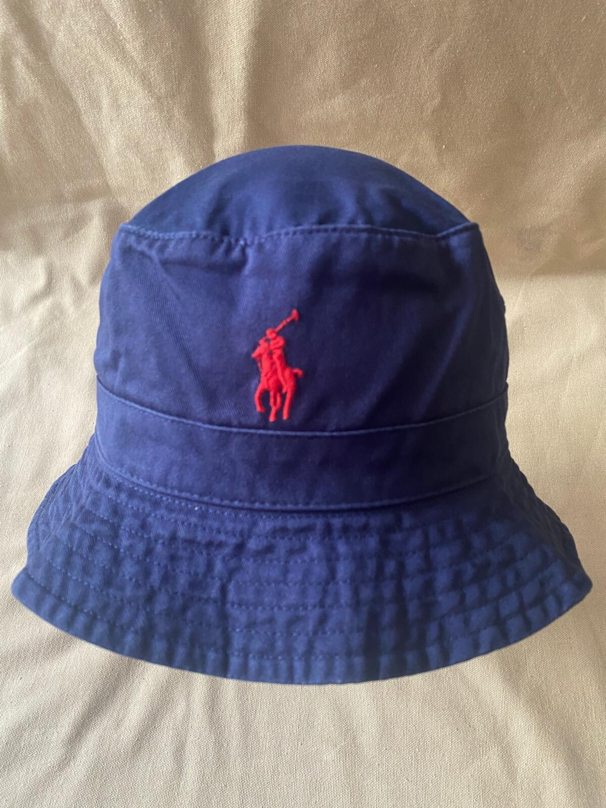 PONY Polo Rallph Lauren cappello a secchio classico grande e alto cotone twill XL 1XL