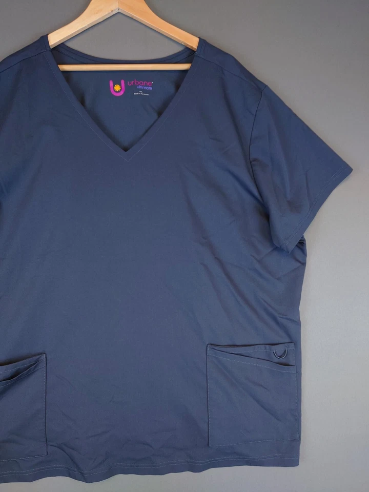 Urbane Ultimate Scrub Top 深灰色护士医疗医院衬衫女式 4X — 第 3/4 张图片