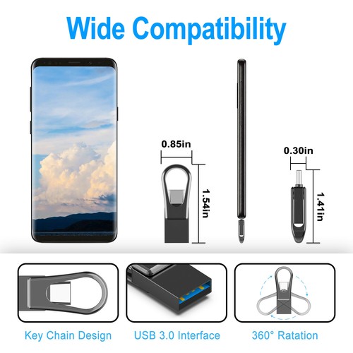 USB 3.0 32G Type C OTG Flash Drive Waterproof USB Stick Speicherstick Pen Drives - Afbeelding 9 van 12