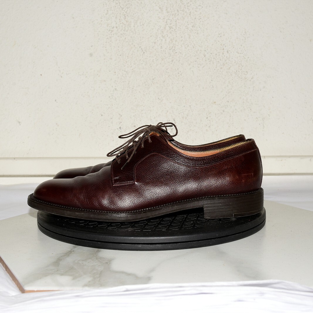 Salvatore Ferragamo Studio Derby Leather Brown Shoe Men US  display picture 1