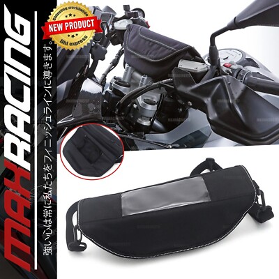 New Products Motorcycle Handlebar Travel Bag Black Waterproof Phone Bag Black