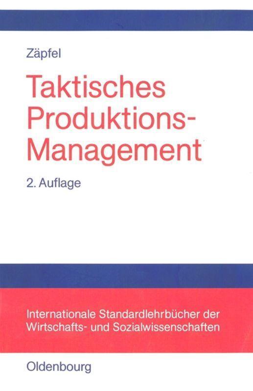 Thumbnail - Taktisches Produktions-management Günther Zäpfel Taschenbuch Issn
