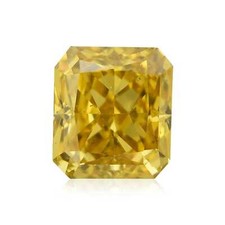 0.50 Ct Natural Fancy Deep Color Yellow Diamond Radiant SI1 GIA Certified Rare 3334.50 per carat