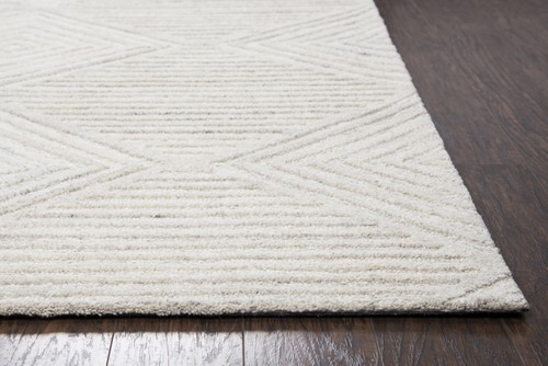 Rizzy Rugs Ivory Contemporary Distressed Faded Lines Area Rug Geometric SK333A - Picture 3 of 5