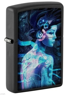 ZIPPO ★ BLACK LIGHT CYBORG WOMAN