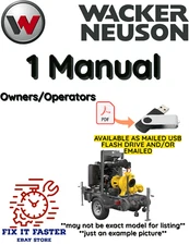 WACKER NEUSON PTS4H PUMP OPERATORS OWNERS MANUAL PDF USB