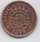 Mozambique 1973. 1 Escudo. Arms, globe. Republica Portuguesa. KM# 82 — photo 2