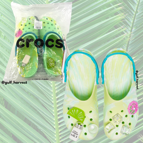 Crocs X Margaritaville Classic Green Clogs Limited Edition, Men's Size