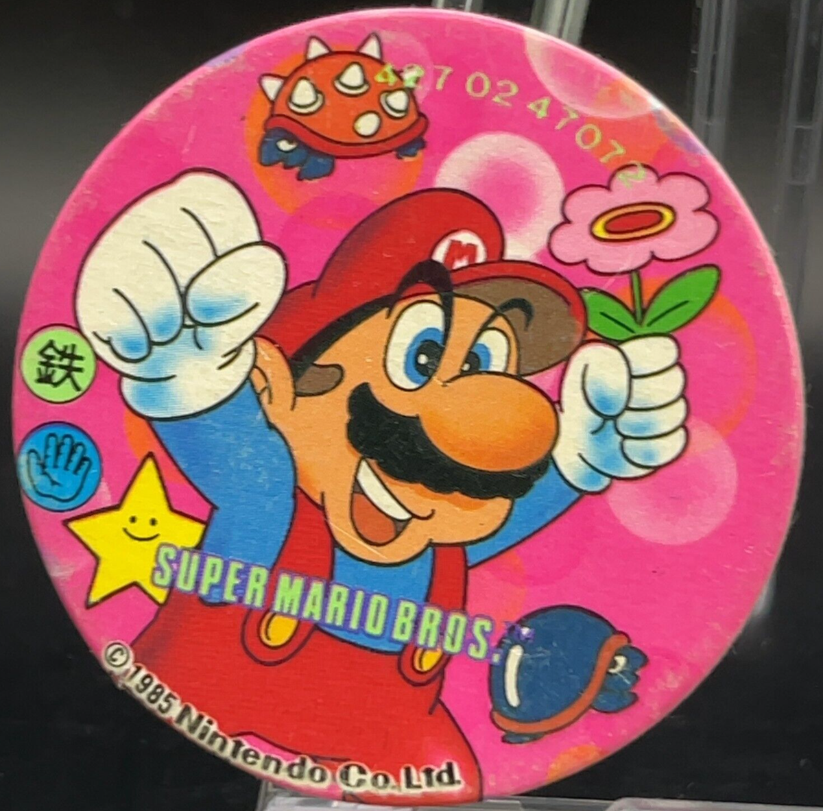 Mario Pink Buzzy Menko Super Mario Bros Famicom Card Nintendo 1985