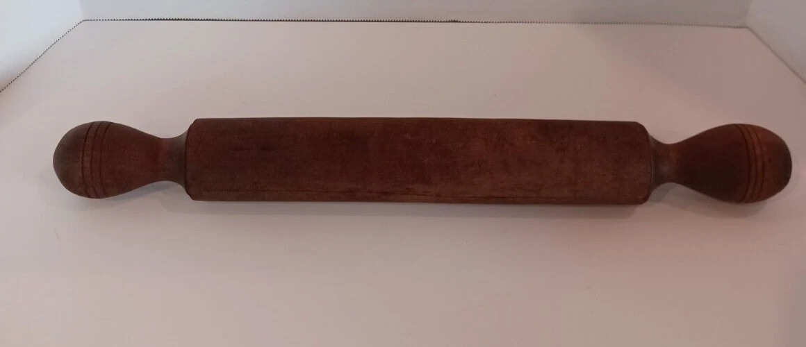 Vintage 17 1/2" Primitive Solid Wood Rolling Pin