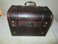 BOITE COFFRET EN BOIS STYLE ANCIENNE MALLE JEWEL WOOD BOX