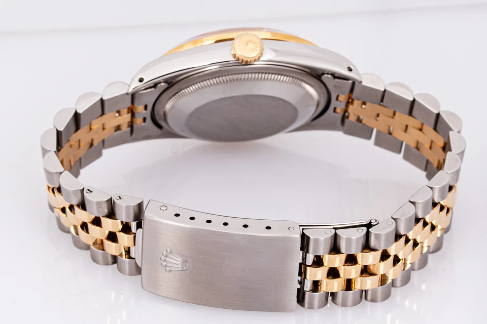 Rolex Mens DateJust 36mm Silver Diamond Watch Steel - Yellow Gold Diamond Bezel - Image 4 of 4