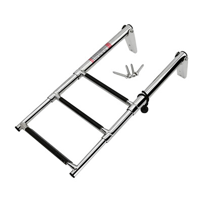 Marine 3 Step Ladder Stainless Steel Boat Upper Platform Telescoping Swim Yacht
