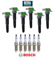 OEM Ignition Coil & Spark Plug Platinum (6sets) Beru Bosch for Porsche 911 Turbo