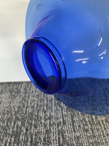 Kobaltblaue Glasschale mit Radierung am Rand - Bild 17 von 17