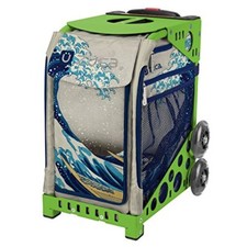 Zuca Great Wave Sport Insert Bag Green Frame Flashing Wheels