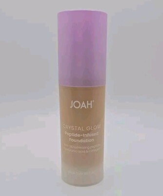 Joah Crystal Glow Peptide-Infused Foundation LW060 Light w/Warm Undertones New