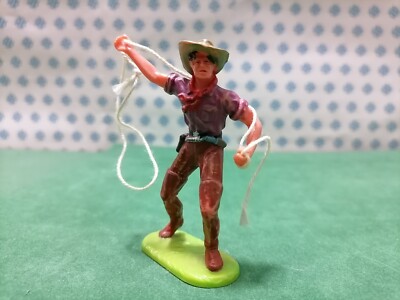 Cowboy Trapper Mit Lasso Old Wilde West 70 MM Elastolin