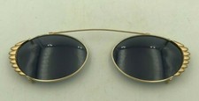 Vintage Tura S438 Gold Wings Metal Oval Clip-On Sunglasses Eyeglasses Frames